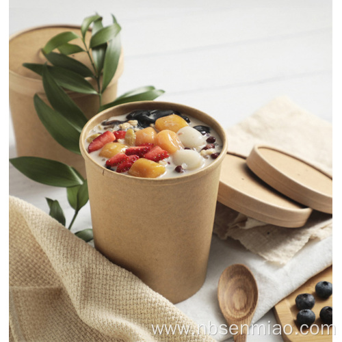 Round kraft paper noodle rice bowl